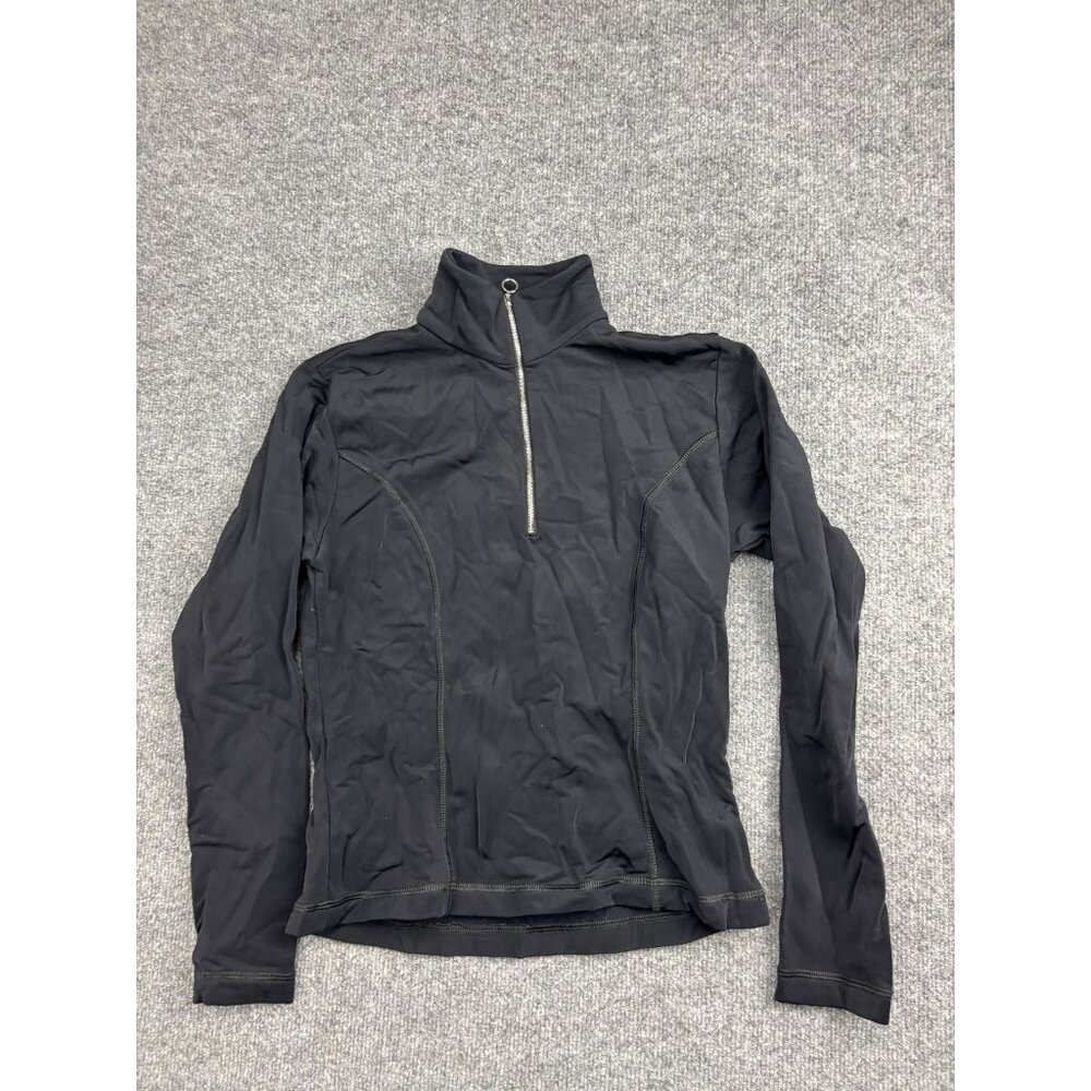 Nils Pullover Womens Large Black 1/4 Zip‎ Mock Neck Long Sleeve Ski Base Layer